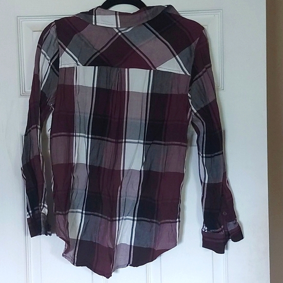 Burgundy plaid shirt - Picture 4 of 4